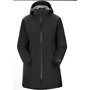 Arc'teryx Salal hooded long Rain Jacket Gore-tex waterproof Black XS NWT $550